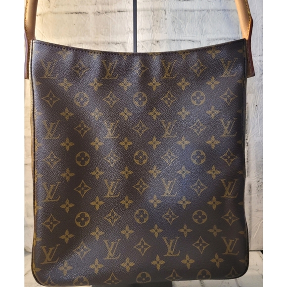 Authentic Louis Vuitton Monogram Looping GM Shoulder Bag Brown Logo M10050 - Picture 4 of 16